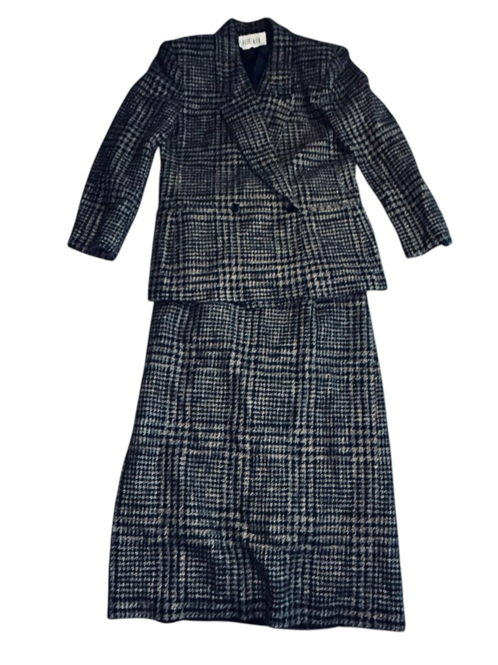 Spitalnick & Co. Tweed Jacket - Black & Cream Houndstooth size 10